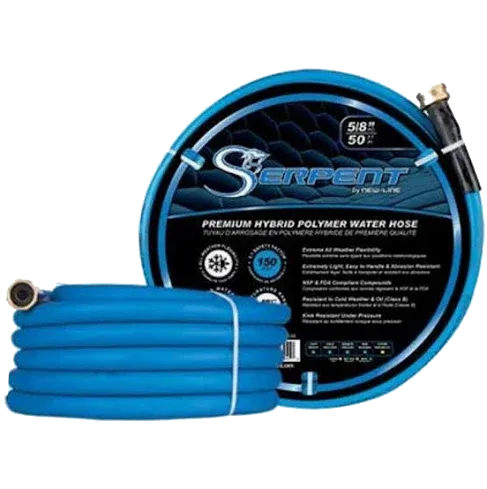 3/4" x 50FT Blue Serpent Pro 150 PSI With Classic MxF GHT