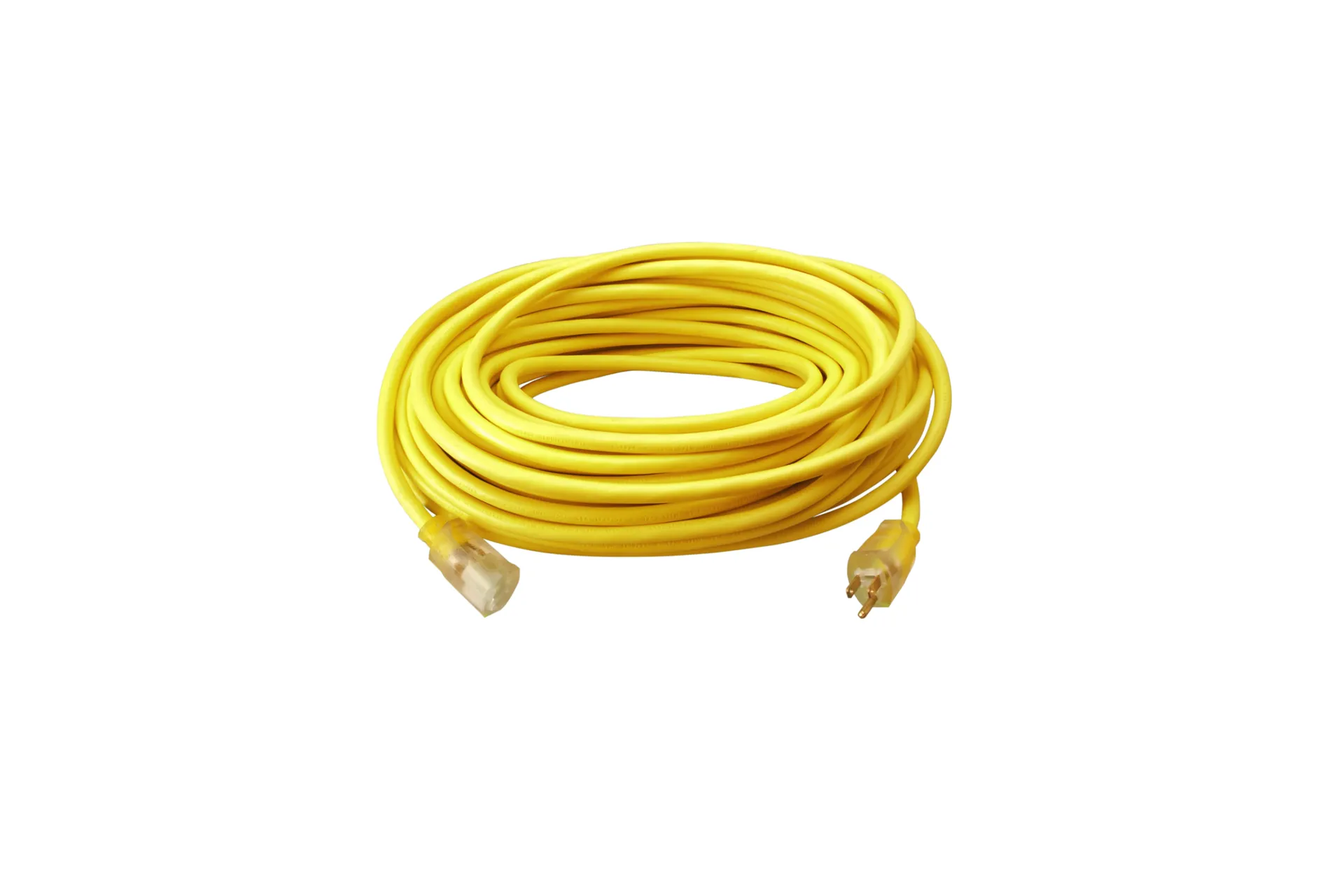 [PE-2588SW0002] Southwire 12/3 SJTW 50' Yellow Outdoor Extension Cord With Power Lightindicator