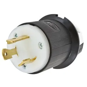 [PE-HBL2621] Locking Plug, 30A, Black, 2 Poles, Nylon, 3 Wires, 1 Phase, 250V